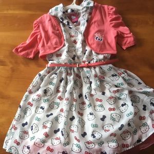 Little girls’ Hello Kitty dress with jacket, 6x.